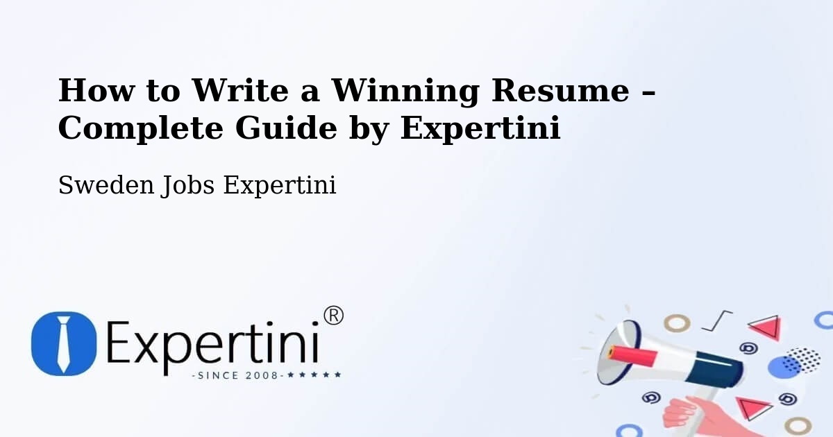 Resume Writing Guide for Job Seekers – Bor - Bor, Sweden Jobs Expertini